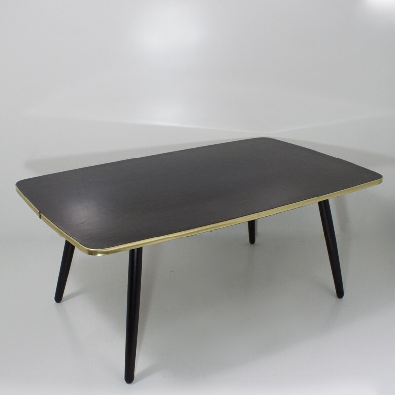 Large vintage coffee table with geometrical pattern,1960