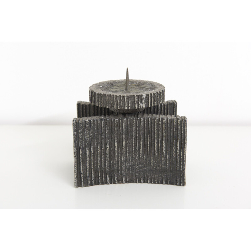 Vintage Brutalist Candle Holder - 1970s