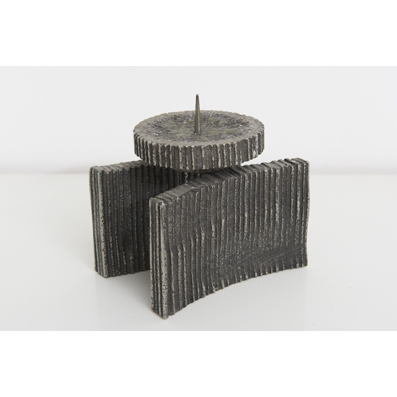 Vintage Brutalist Candle Holder - 1970s