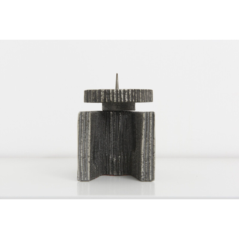 Vintage Brutalist Candle Holder - 1970s