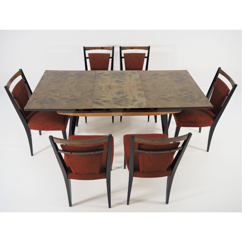 Vintage Table and 6 chairs for the dining room 1970s