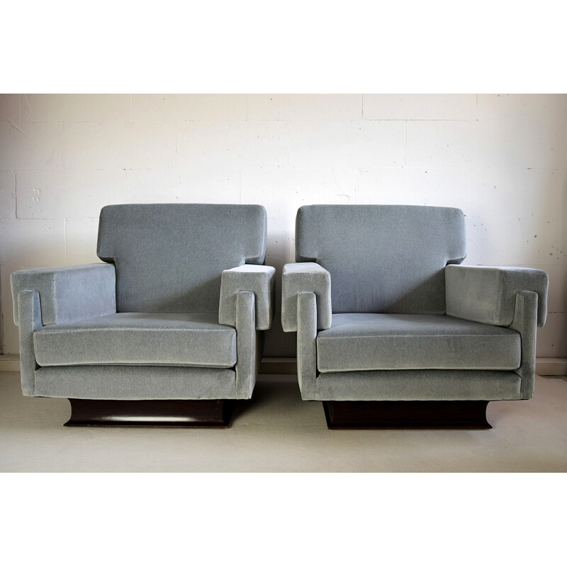 Pair of Mid-Century Modern Lounge Chairs Gorgeous Italian 1960s