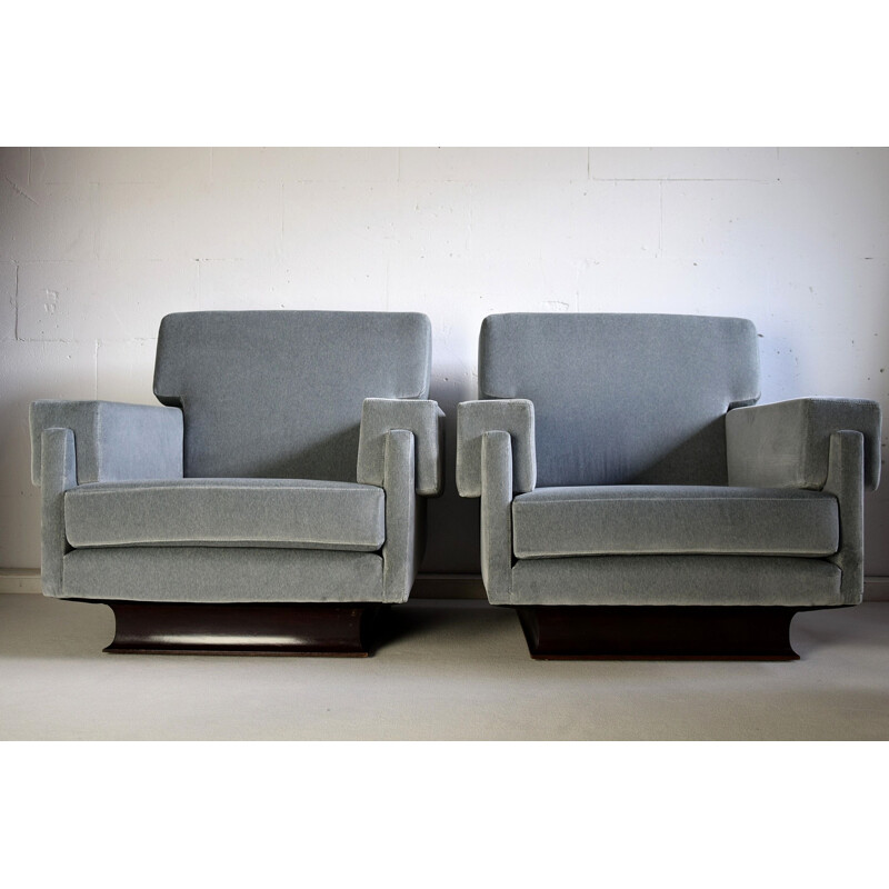 Par de modernas cadeiras de sala de estar Vintage Gorgeous italiano 1960