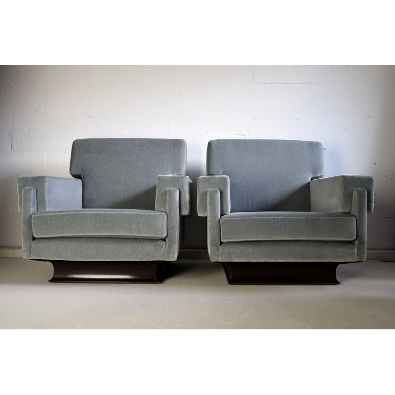 Par de modernas cadeiras de sala de estar Vintage Gorgeous italiano 1960
