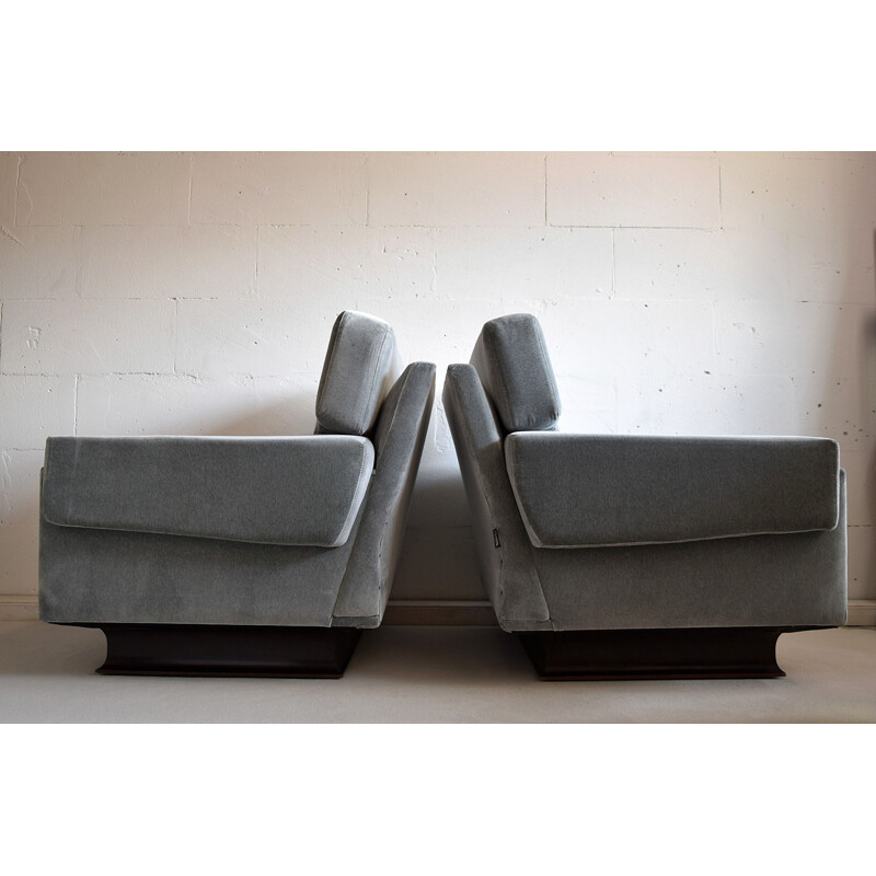 Paire de fauteuils lounge vintage modernes Gorgeous Italian 1960