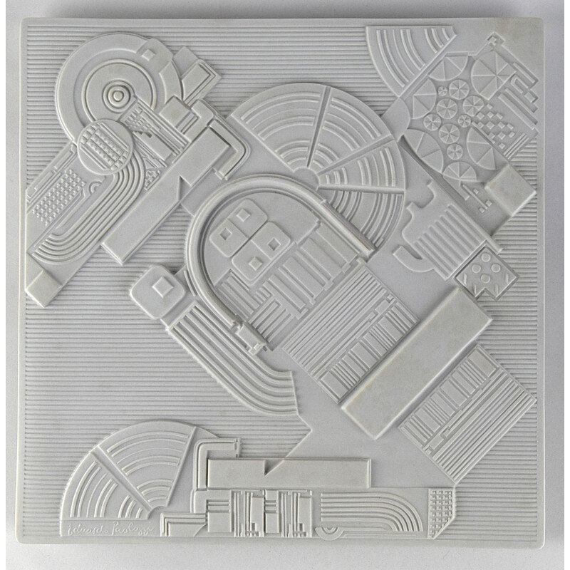 Vintage High Relief Porcelain Wall Sculpture by Eduardo Paolozzi for Rosenthal 1978