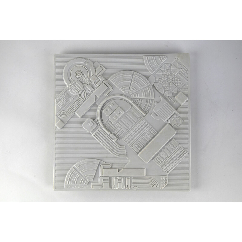 Vintage High Relief Porcelain Wall Sculpture by Eduardo Paolozzi for Rosenthal 1978
