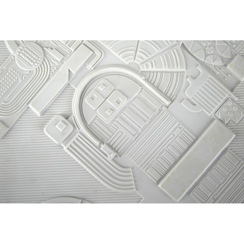 Vintage High Relief Porcelain Wall Sculpture by Eduardo Paolozzi for Rosenthal 1978