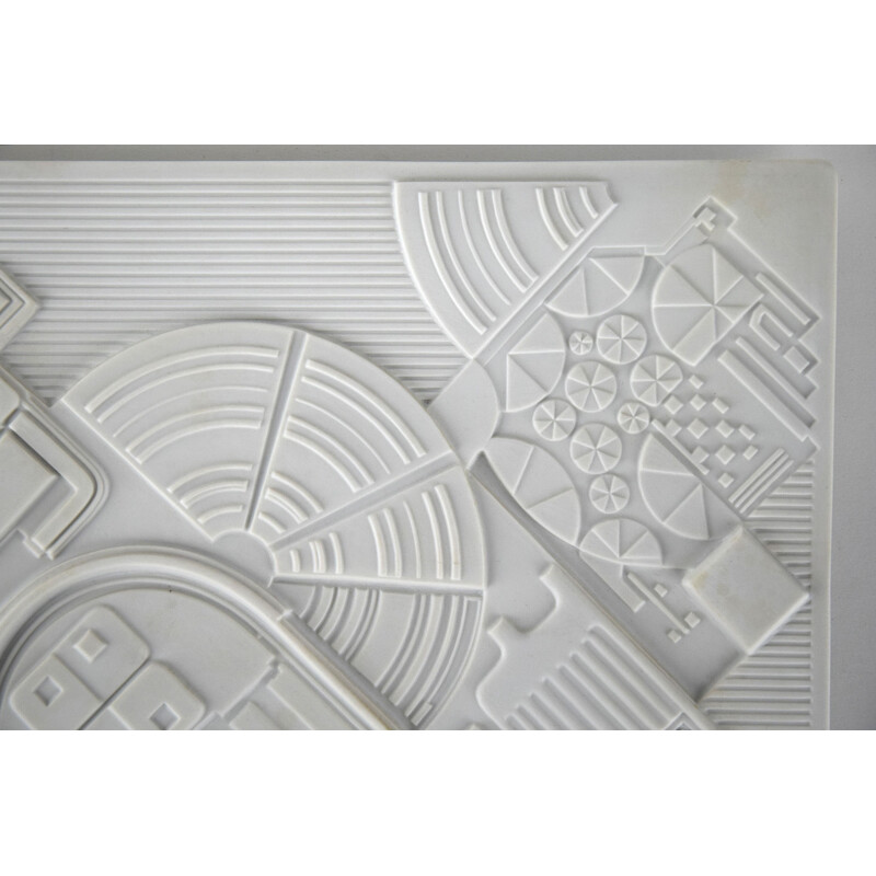 Sculpture vintage  murale en porcelaine en haut-relief d'Eduardo Paolozzi pour Rosenthal 1978