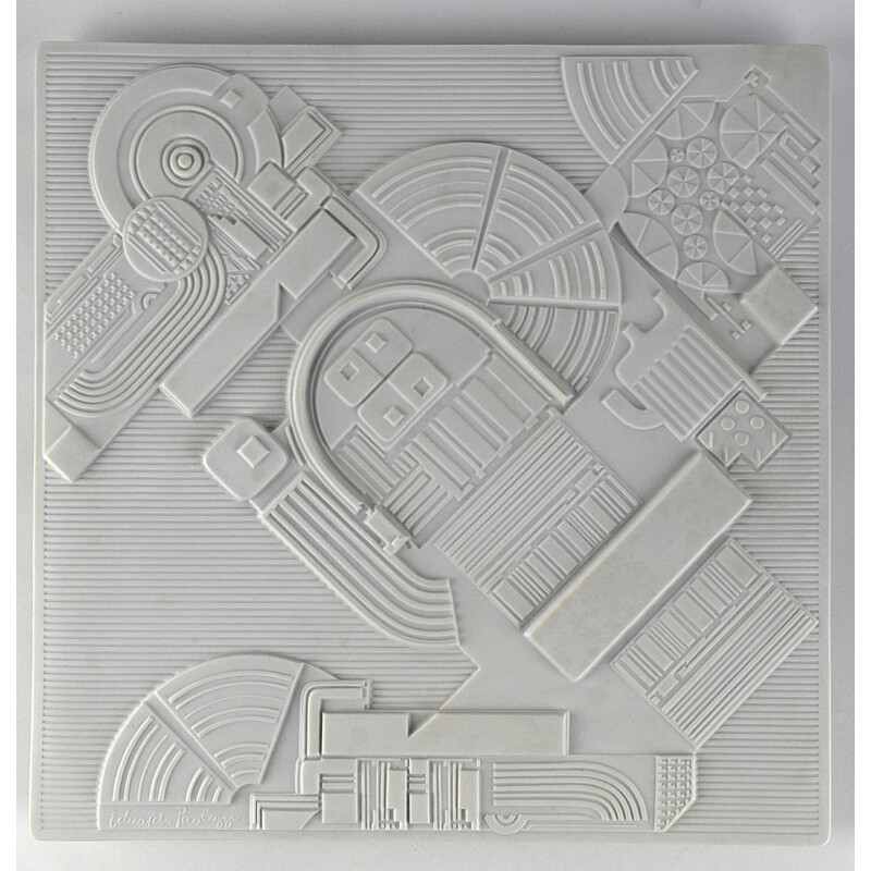 Vintage High Relief Porcelain Wall Sculpture by Eduardo Paolozzi for Rosenthal 1978