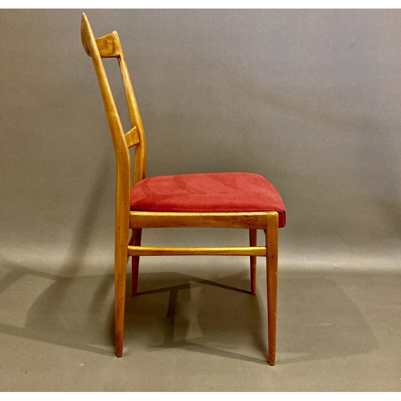 Ensemble table haute et ses 5 chaises vintage  Hêtre 1950