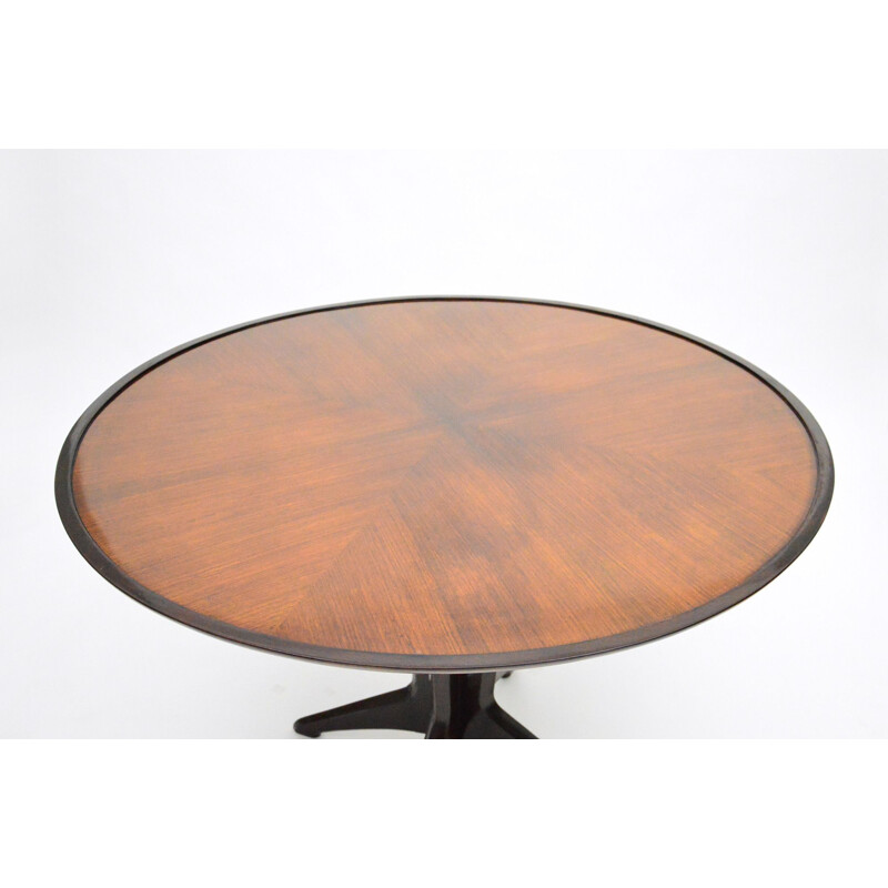 Vintage Extendable Round Table Rosewood Italian 1950s
