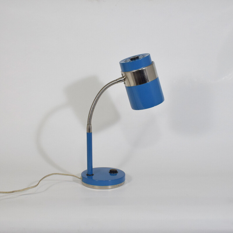 Lampe vintage bleue de bureau 1960