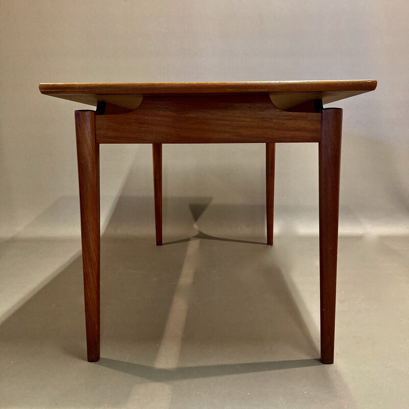 Vintage teak high table Scandinavian 1950