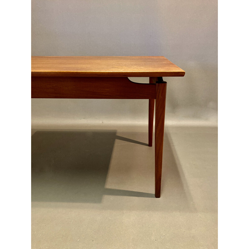 Vintage teak high table Scandinavian 1950