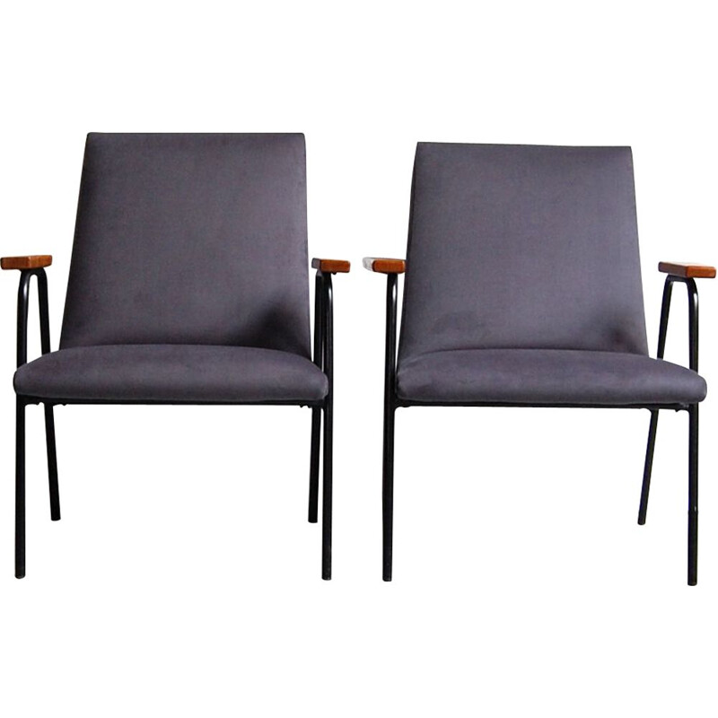 Pair of vintage armchairs Robert by Pierre Guariche for Meurop , 1962