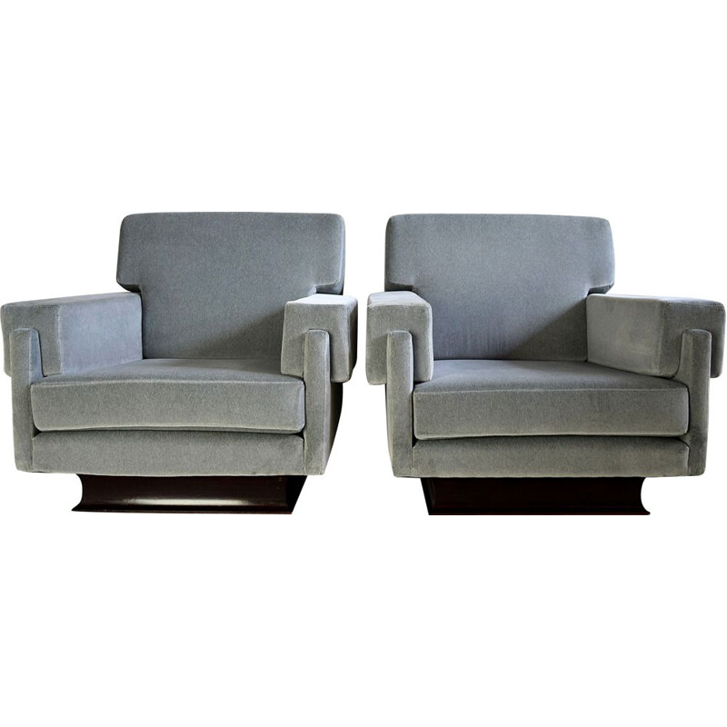 Paire de fauteuils lounge vintage modernes Gorgeous Italian 1960