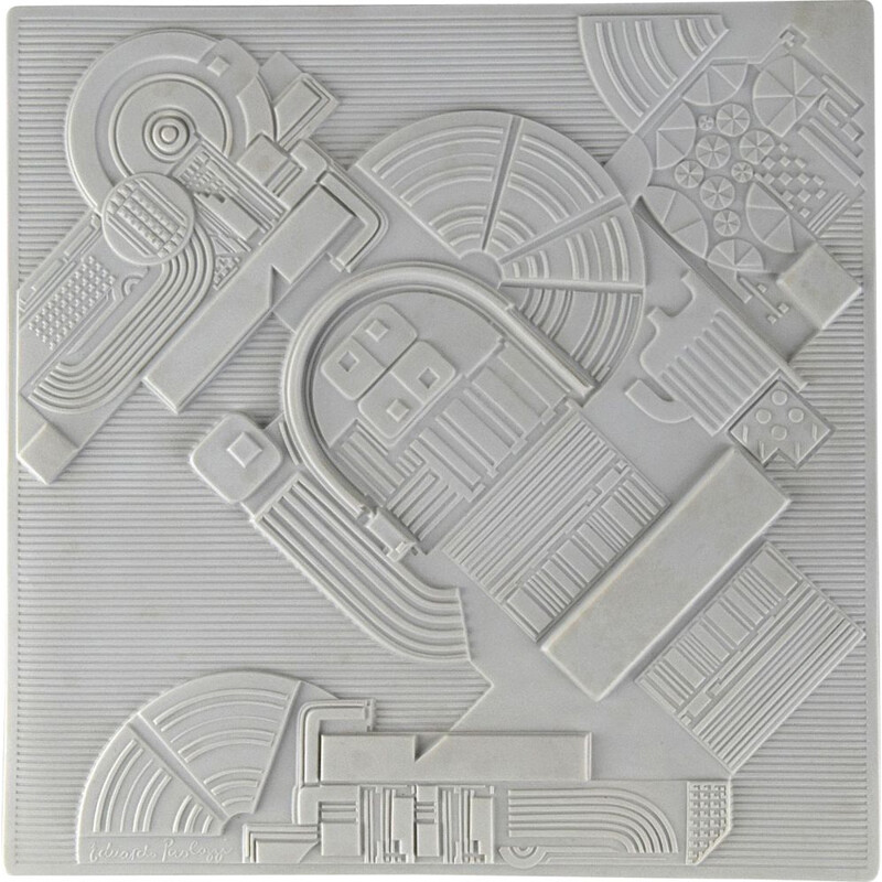 Vintage High Relief Porcelain Wall Sculpture by Eduardo Paolozzi for Rosenthal 1978