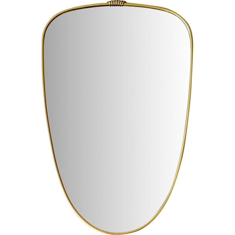 Vintage princess mirror with gold frame 1950
