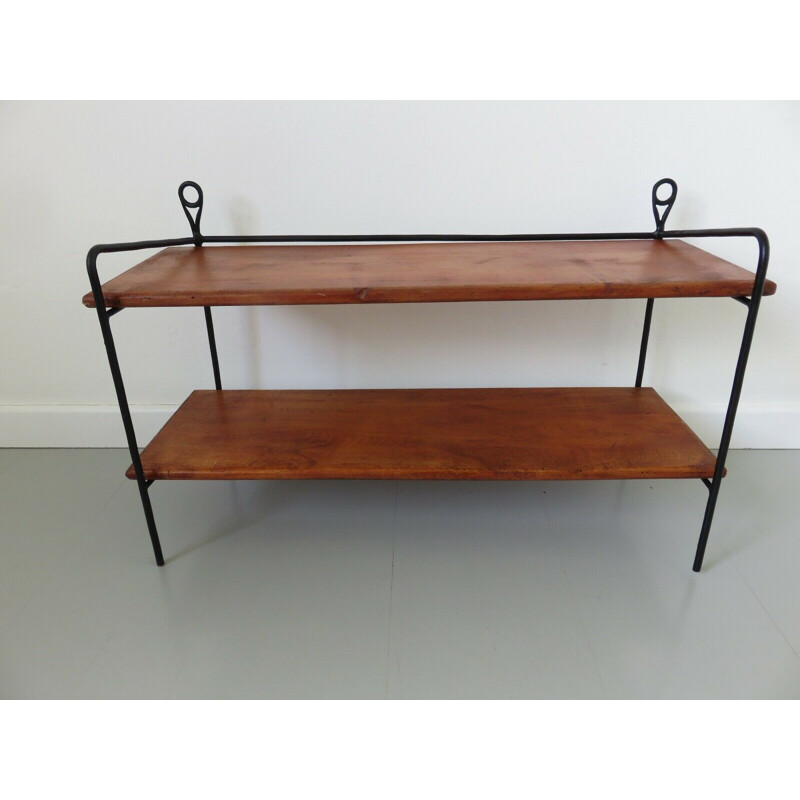 Vintage scandinavian hanging shelf 1960