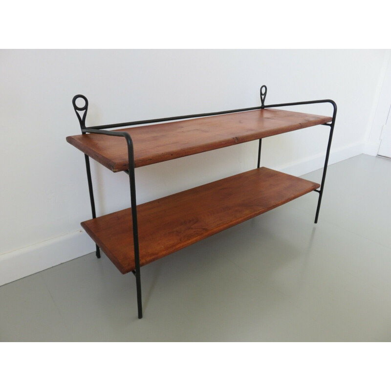 Vintage scandinavian hanging shelf 1960