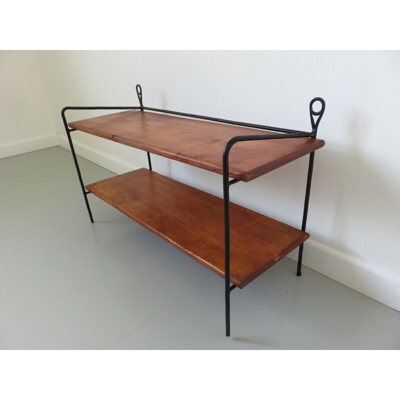 Vintage scandinavian hanging shelf 1960