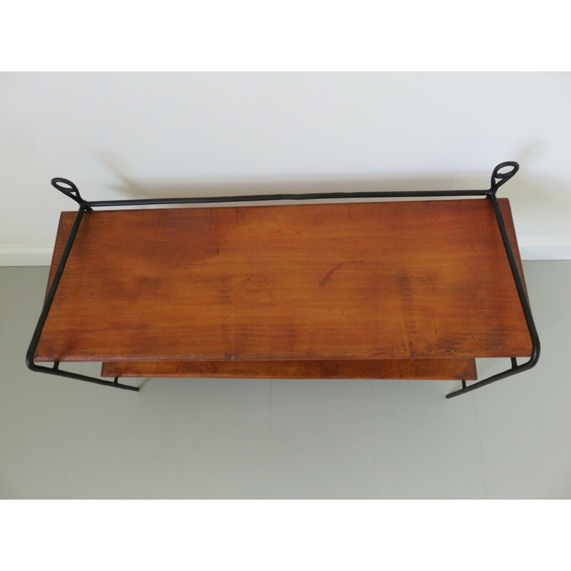 Vintage scandinavian hanging shelf 1960