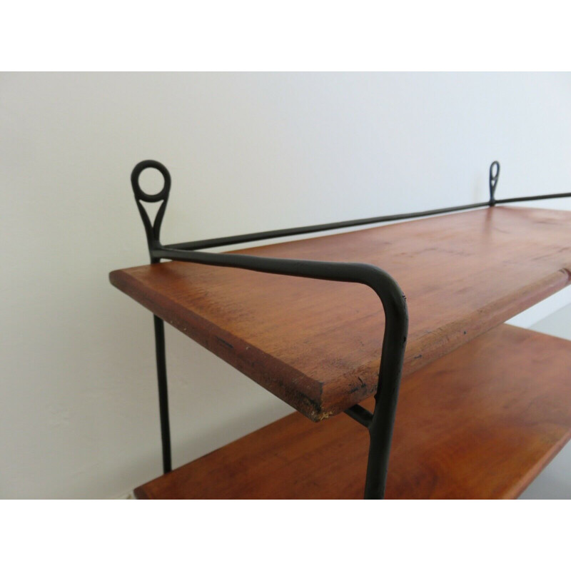 Vintage scandinavian hanging shelf 1960