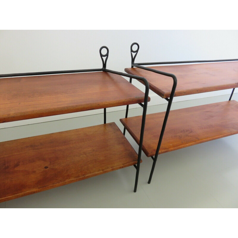 Vintage scandinavian hanging shelf 1960