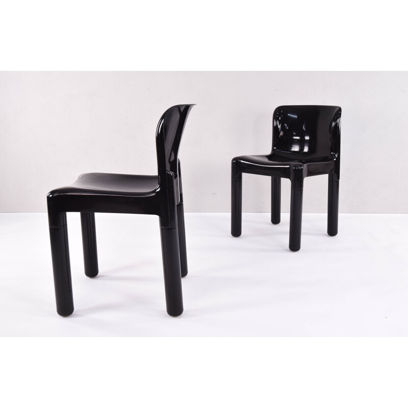 Pair of vintage chairs model 4875 by Carlo Bartoli for Kartell, Italy 1970