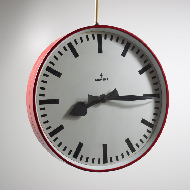 Vintage double-sided clock, Siemens