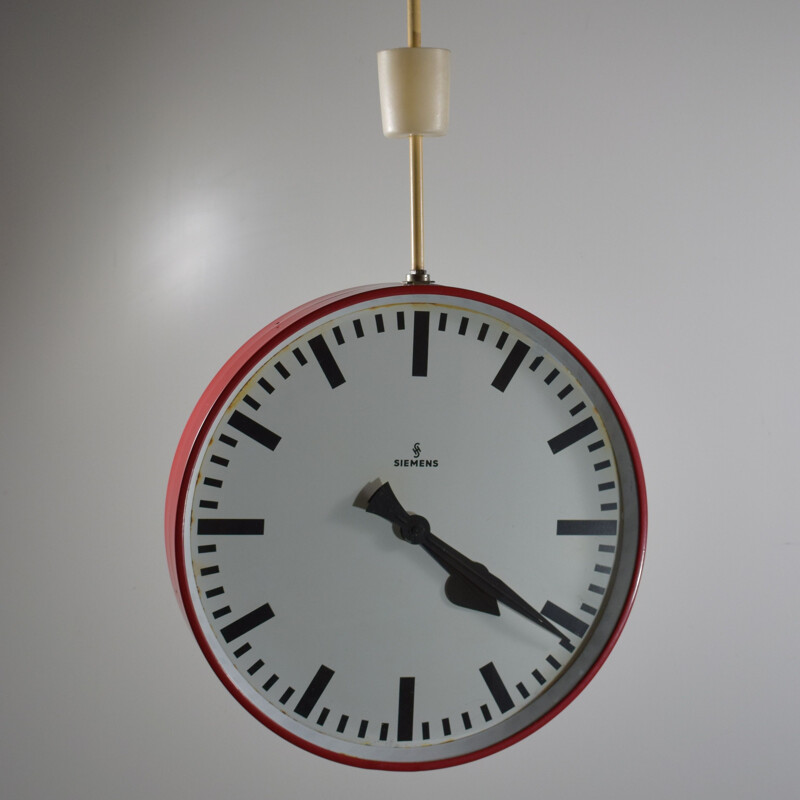 Vintage double-sided clock, Siemens