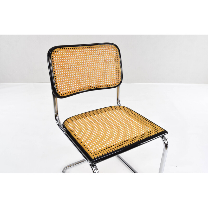 Ensemble de 4 chaises vintage Cesca Marcel Breuer B32, Italie 1970