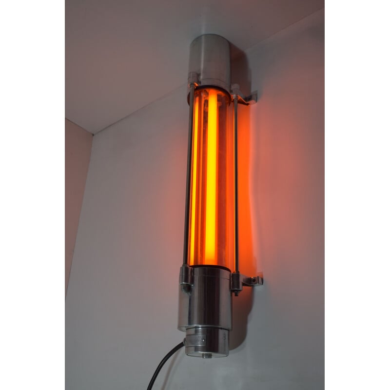 Vintage industriële wand- of plafondlamp van Paul Mrosek