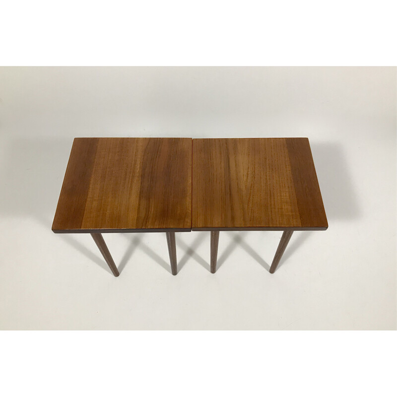 Pair of Vintage Teak Tables by Finn Juhl, France and Son, 1960