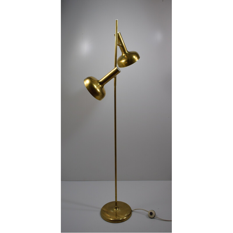 Vintage brass floor lamp by Koch-& Lowy for OMI from 1960