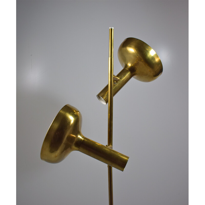 Vintage brass floor lamp by Koch-& Lowy for OMI from 1960