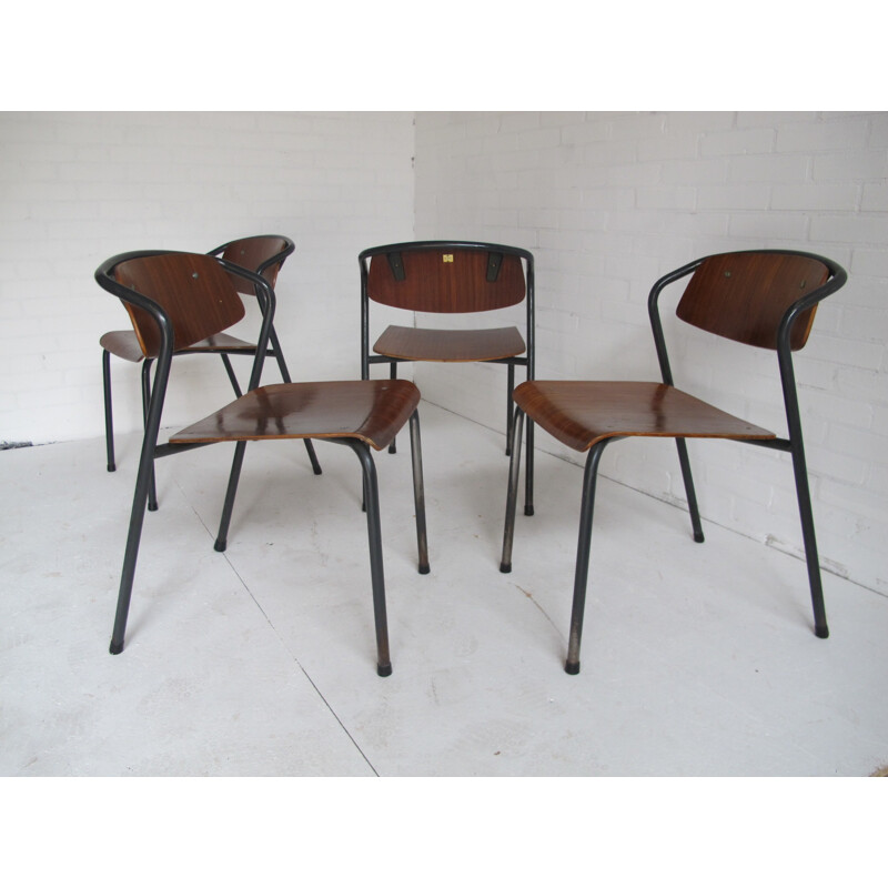 Set of four Marko industrial chairs, Ynske KOOISTRA - 1965s
