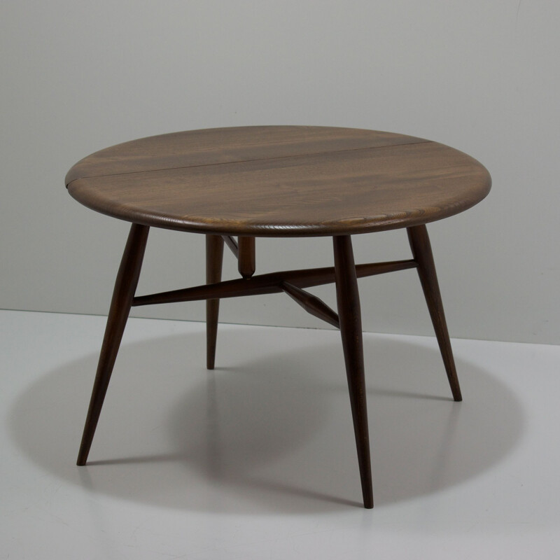 Vintage folding coffee table by Lucian Ercolani for Ercol, elm, 1960