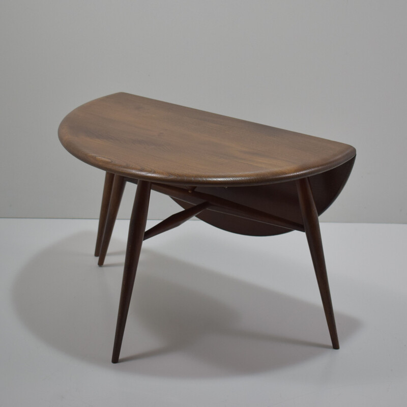 Vintage folding coffee table by Lucian Ercolani for Ercol, elm, 1960