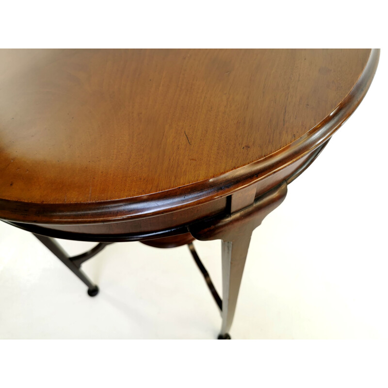 Vintage Circular Side Occasional Table Antique Edwardian Mahogany English 