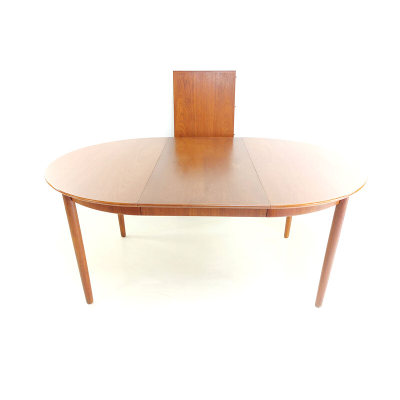 Vintage Teak Extending Dining Table Mid Century Danish Bernhard Pedersen