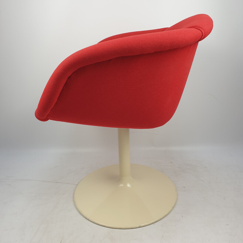 Vintage houten en metalen fauteuil "F8800" van Pierre Paulin voor Artifort, 1960