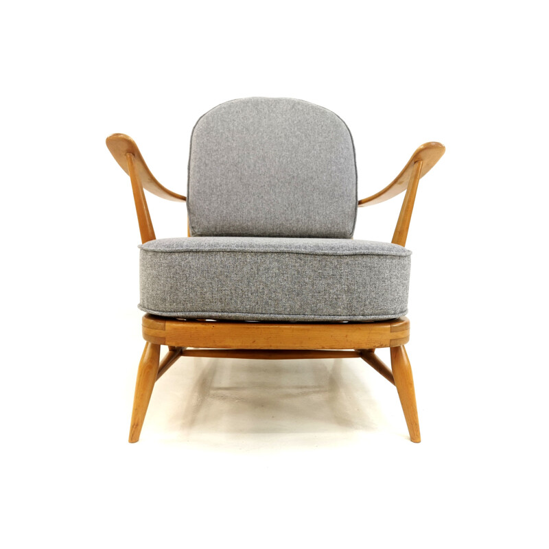 Fauteuil Lounge Vintage Grey Easy Lounge modèle 203 Ercol Herringbone