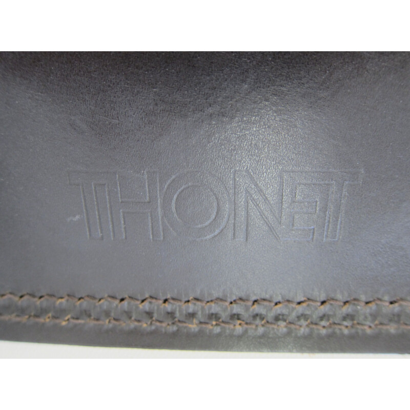 Set of 5 Vintage Thonet S34 vintage armchairs dark brown leather bauhaus 1926