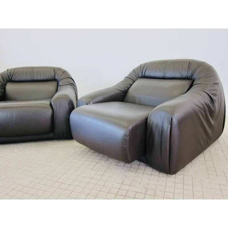 Vintage Durlet 'santa cruz' lounge chairs with extendable seating area 1970s