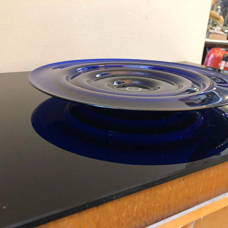 Vintage Cleto Munari Blue Murano Glass Centerpiece 1970