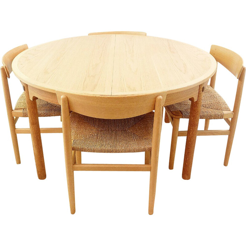 Ensemble de table extensible et 6 chaises, Borge MOGENSEN - 1950