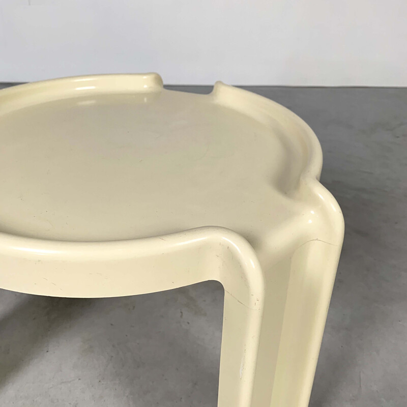 Vintage White Side Table by Giotto Stoppino for Kartell, 1970s