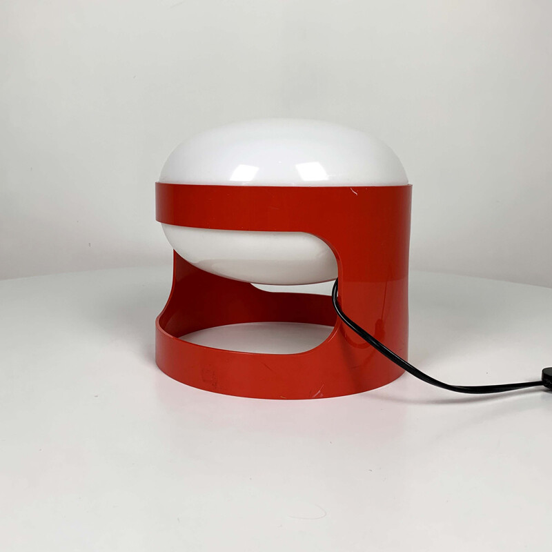 Lampe de table Vintage Red Model KD 27 par Joe Colombo pour Kartell 1970